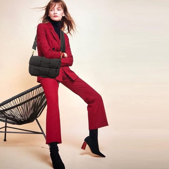 Puffer Crossbody Bag Women Cotton Nylon Adjustable Strap Quilted Purse - Picture 6 of 6